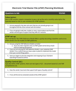 eTMF Planning Workbook